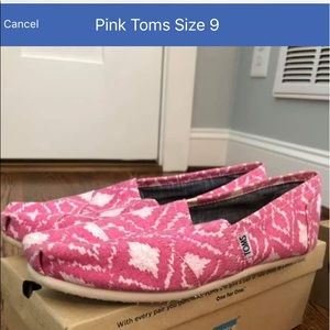 Toms size 9 worn once